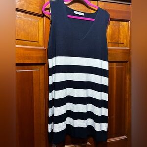 Zara STRIPED KNIT MINI DRESS XL